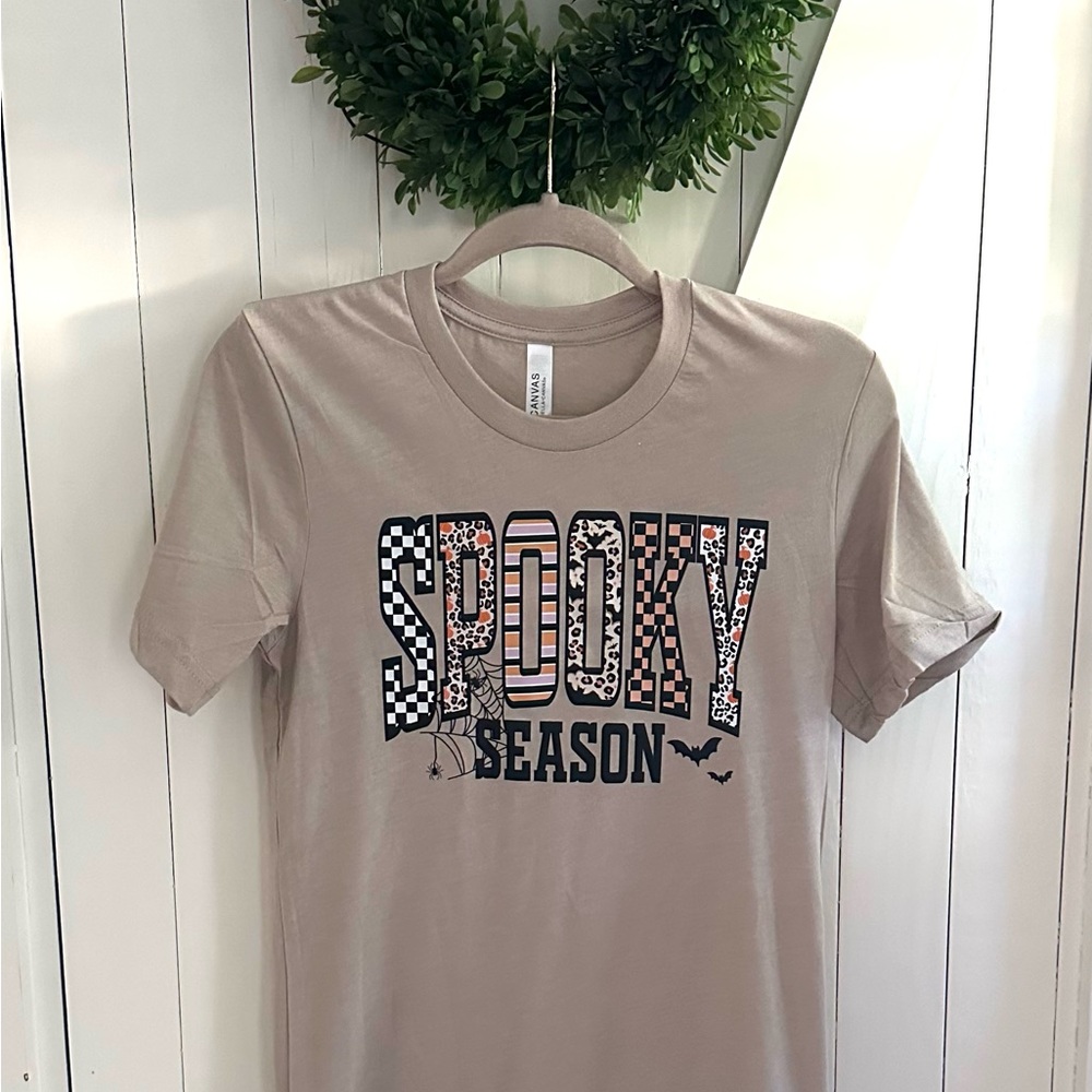 Bella Canvas Tan 'Spooky Season' Short Sleeve Tee